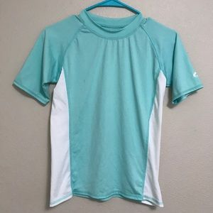 O’Rageous mint green rash guard/swim shirt